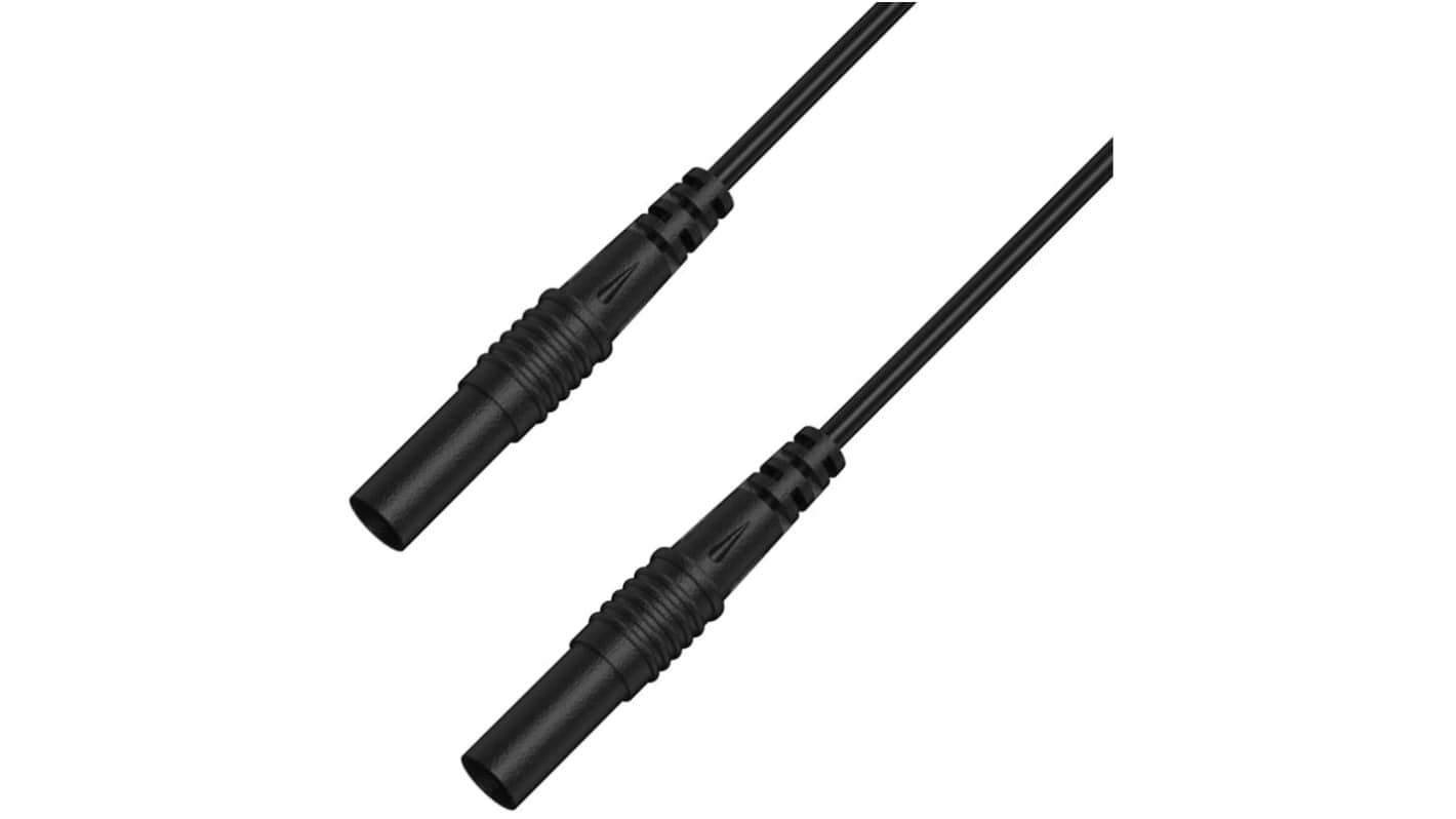 RS PRO Test Leads, 2.5A, 50V, Black, 25cm Lead Length