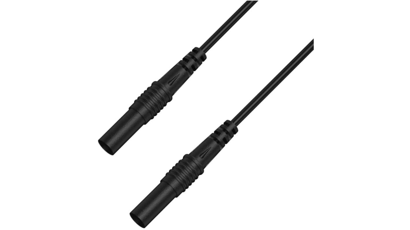 RS PRO Test Leads, 2.5A, 50V, Black, 100cm Lead Length