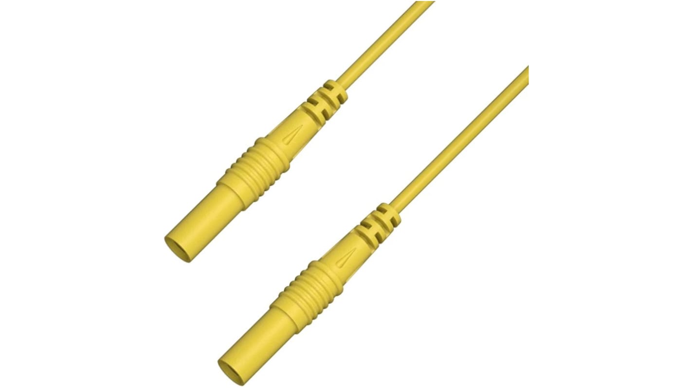 RS PRO Test Leads, 2.5A, 50V, Yellow, 50cm Lead Length