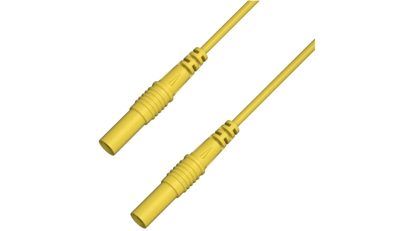 RS PRO Test Leads, 2.5A, 50V, Yellow, 150cm Lead Length