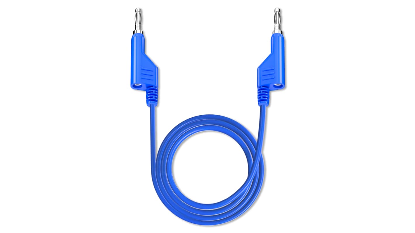 RS PRO Test Leads, 2.5A, 50V, Blue, 50cm Lead Length