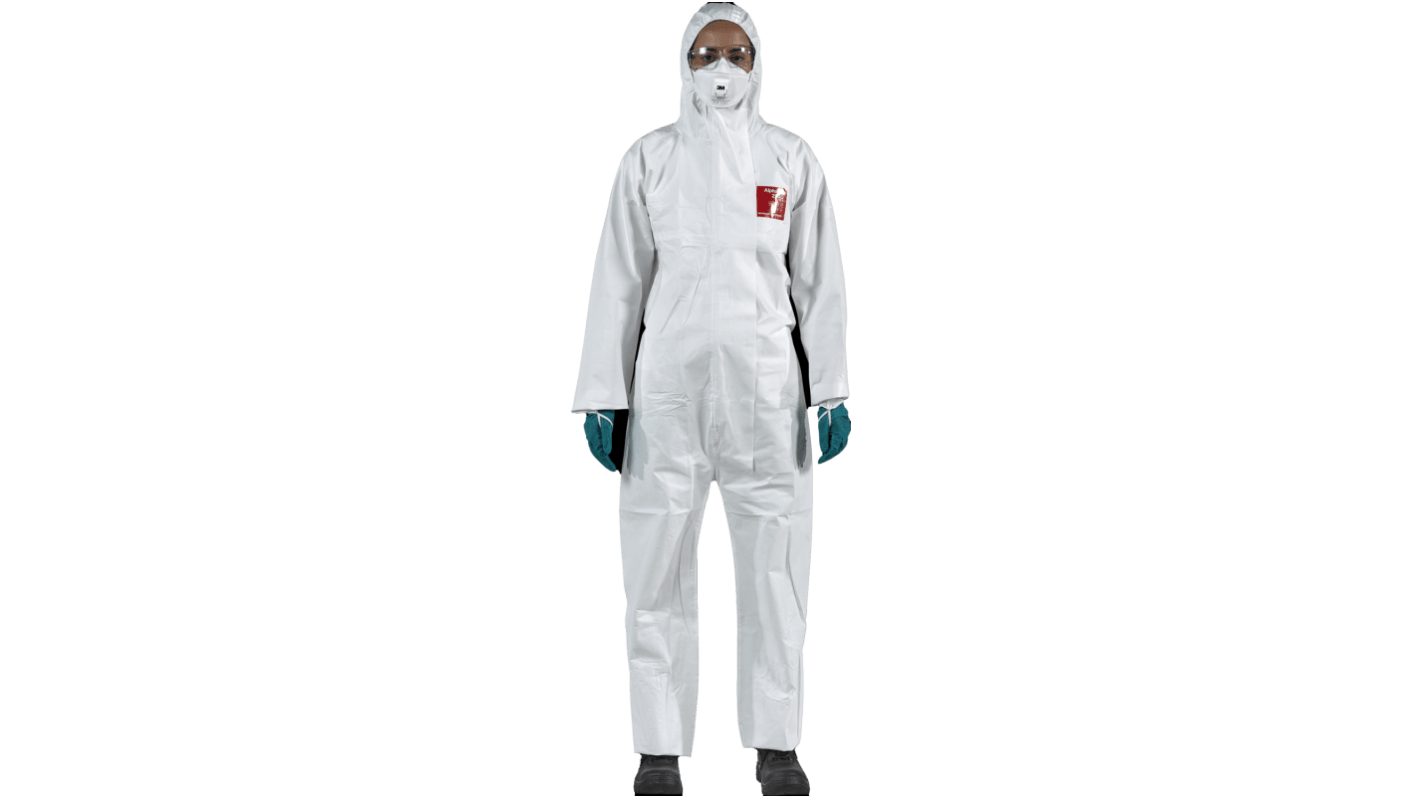 Ansell White Coverall, EN 1073-2, EN 1149-5, EN 14126, XS