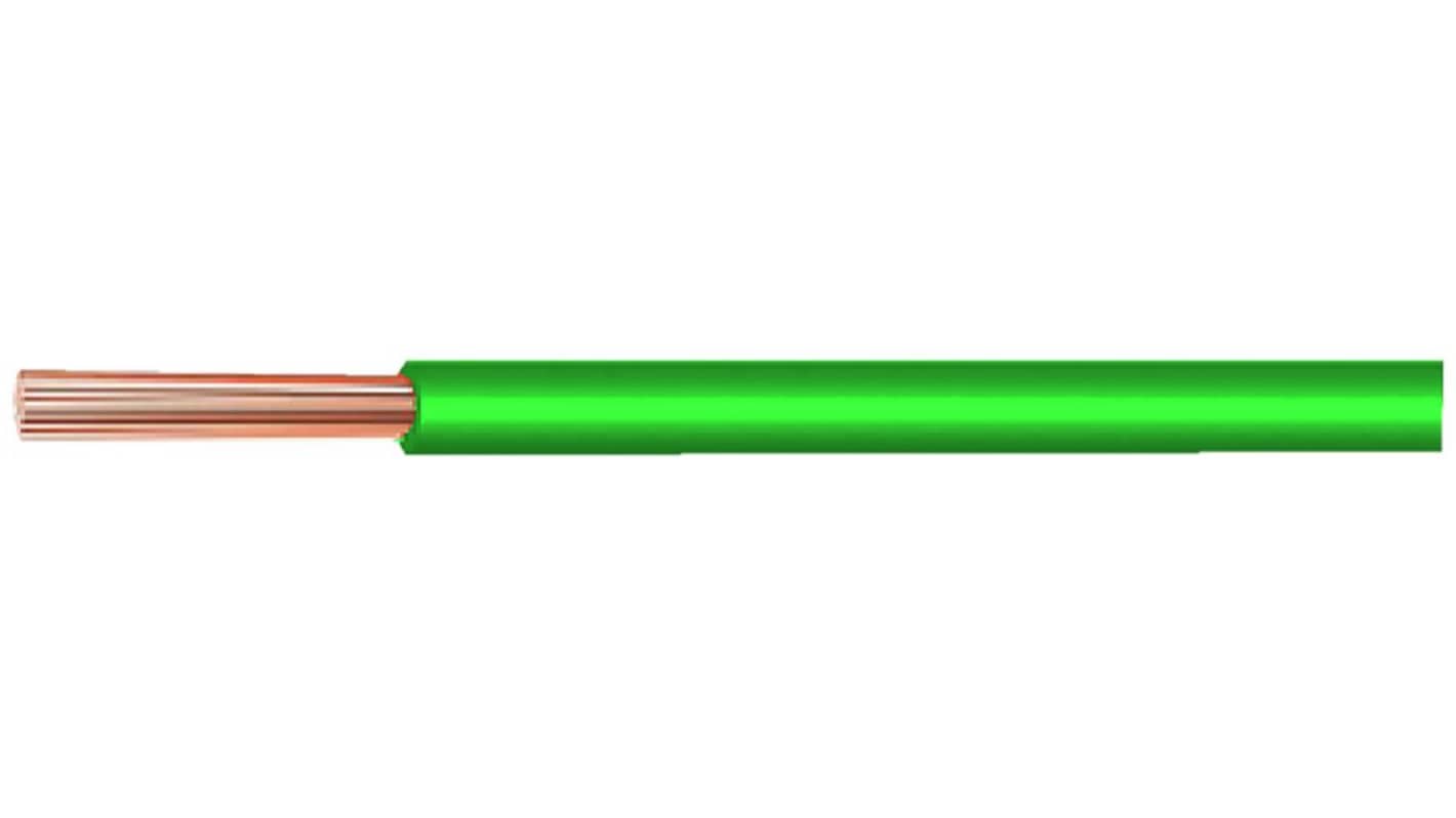 Kabeltronik LIH-T120 Series Green 0.14 mm² Hook Up Wire, 26 AWG, 18 x 0.1 mm, 100m, TPE Insulation, LIH-T120 0.14 MM2