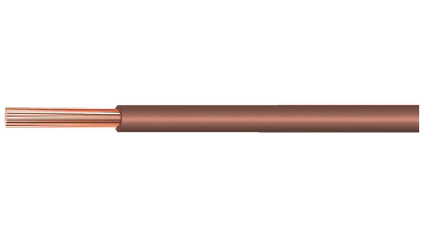 Kabeltronik LIYV Series Brown 1 mm² Hook Up Wire, 17 AWG, 32 x 0.2 mm, 100m, PVC Insulation, LIYV 1.0 MM BROWN