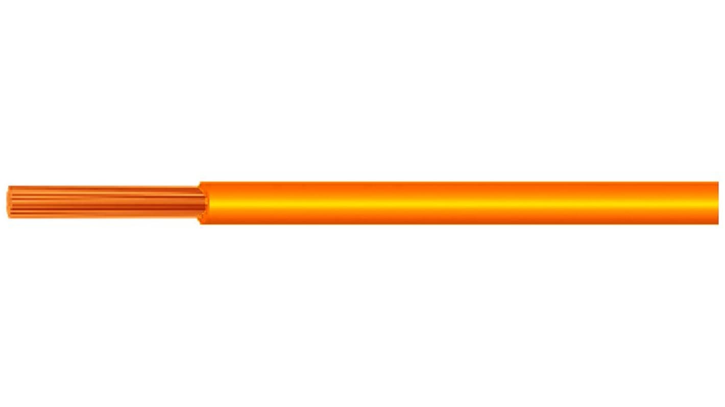 Kabeltronik UL 11027 Series Orange 0.22 mm² Hook Up Wire, 22 AWG, 24/7 mm, 100m, MPPE Insulation, UL 11027 AWG26-7 OR