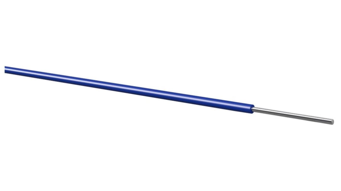Kabeltronik YV Series Blue 0.13 mm² Hook Up Wire, 26 AWG, 0.4/0.80 mm, 100m, PVC Insulation, YV 0.4/0.80MM BLUE PVC