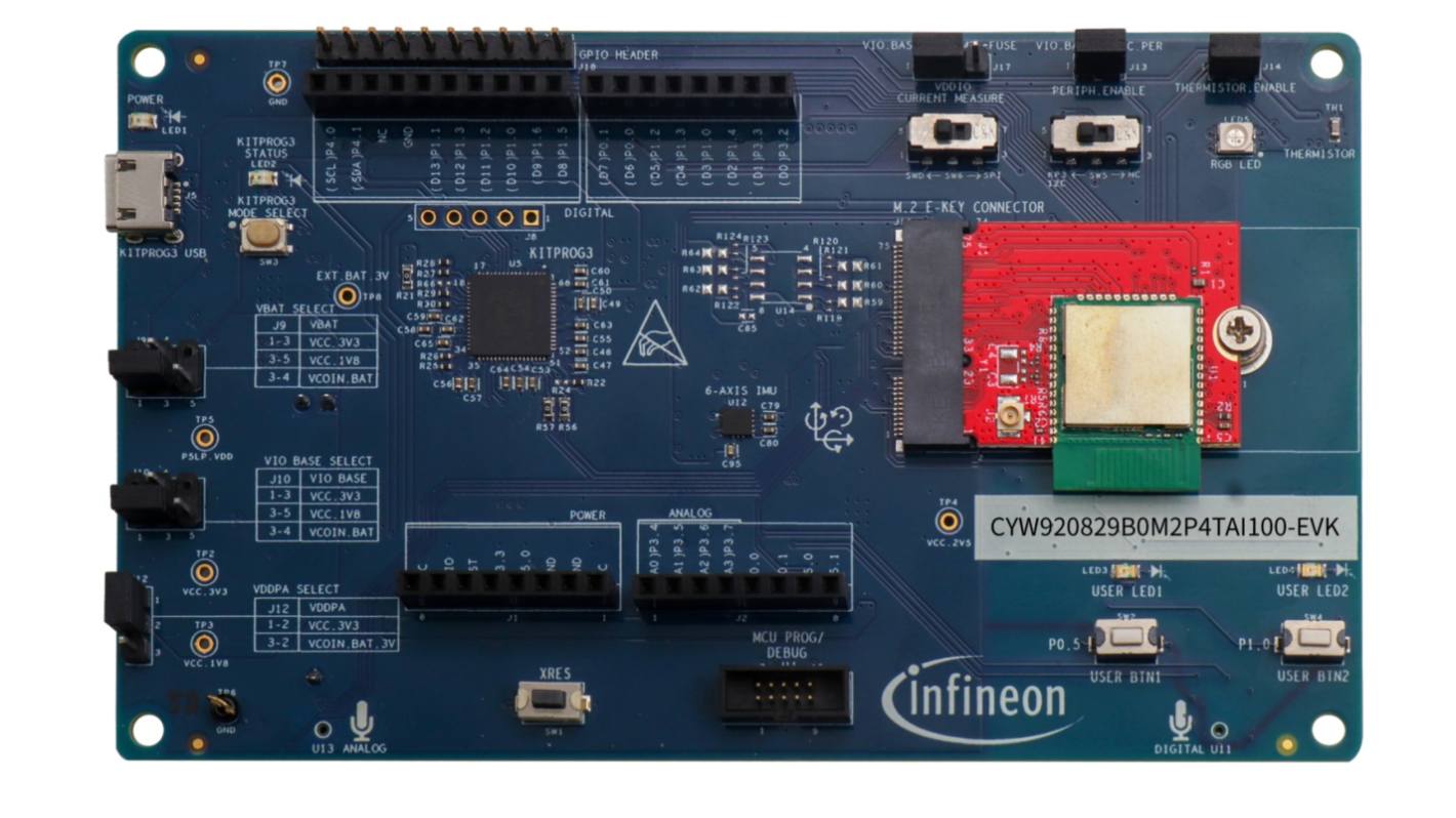 Infineon CYW920829B0M2P4TAI100EVK Evaluation Kit for Evaluation Of CYW20829