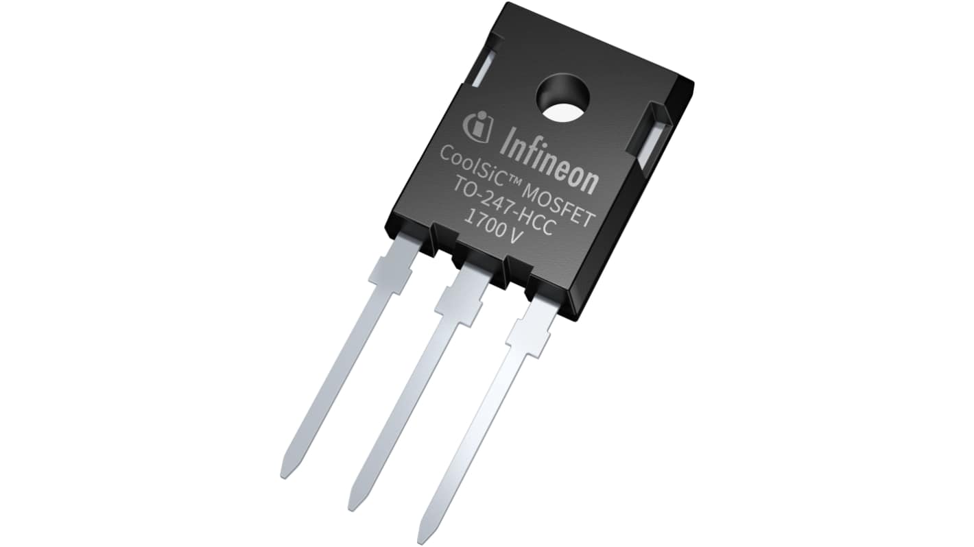 Infineon IMW SiC N-Channel MOSFET, 5.4 A, 1700 V, 4-Pin PG-TO247-3 IMWH170R1K0M1XKSA1