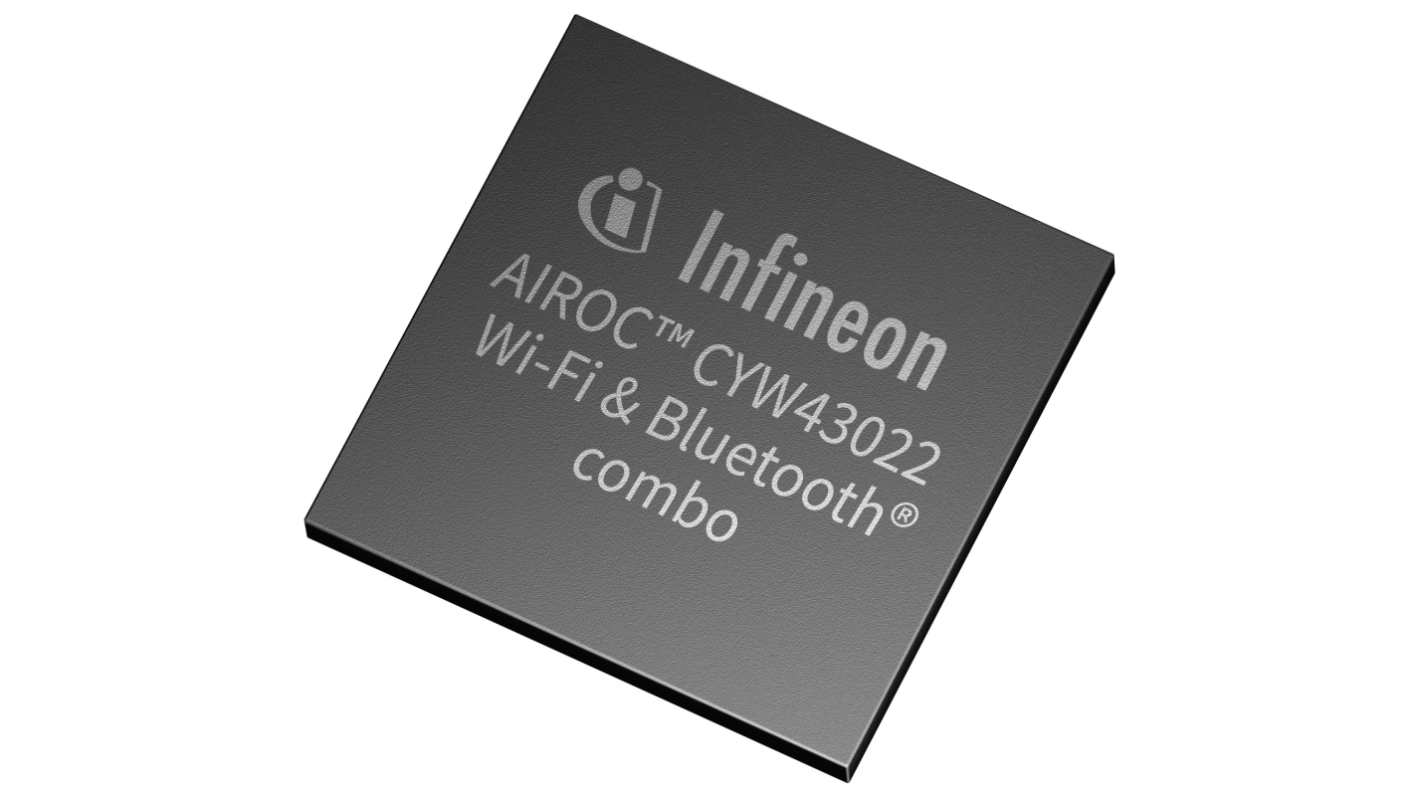 Moduł WiFi CYW43022CUBT, Bluetooth Low Energy (BLE), WiFi, WPA3, GPIO, SDIO, SPI, UART, 4.6V, Infineon