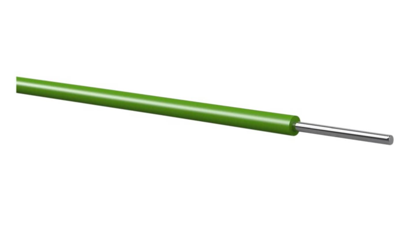Kabeltronik 3701 Series Green 0.21 mm² Equipment Wire, 24 AWG, 100m, ETFE Insulation, 370102403