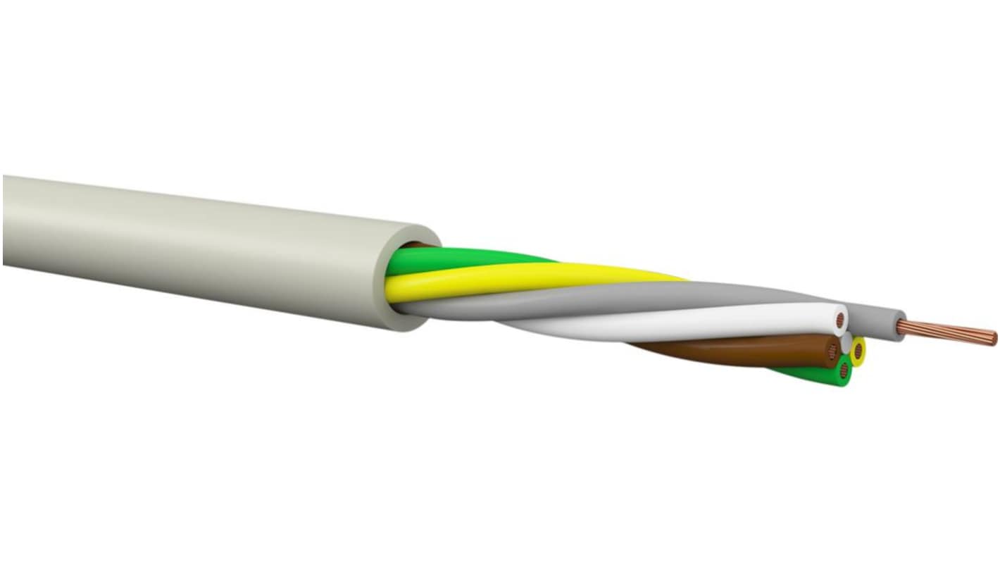 Kabeltronik 4105 Series Multicore Industrial Cable, 5 Cores, 0.34 mm², 22 AWG, 100m, Unshielded Shield, Multicore Cable