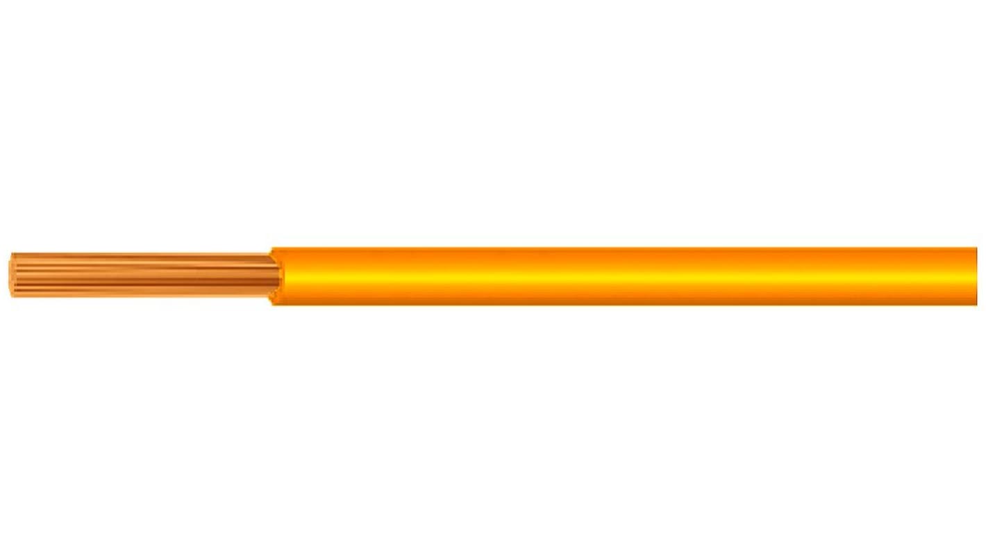 Kabeltronik 黄色设备电线, 0.2mm², 100m长, 24 AWG, PVC绝缘, YV系列