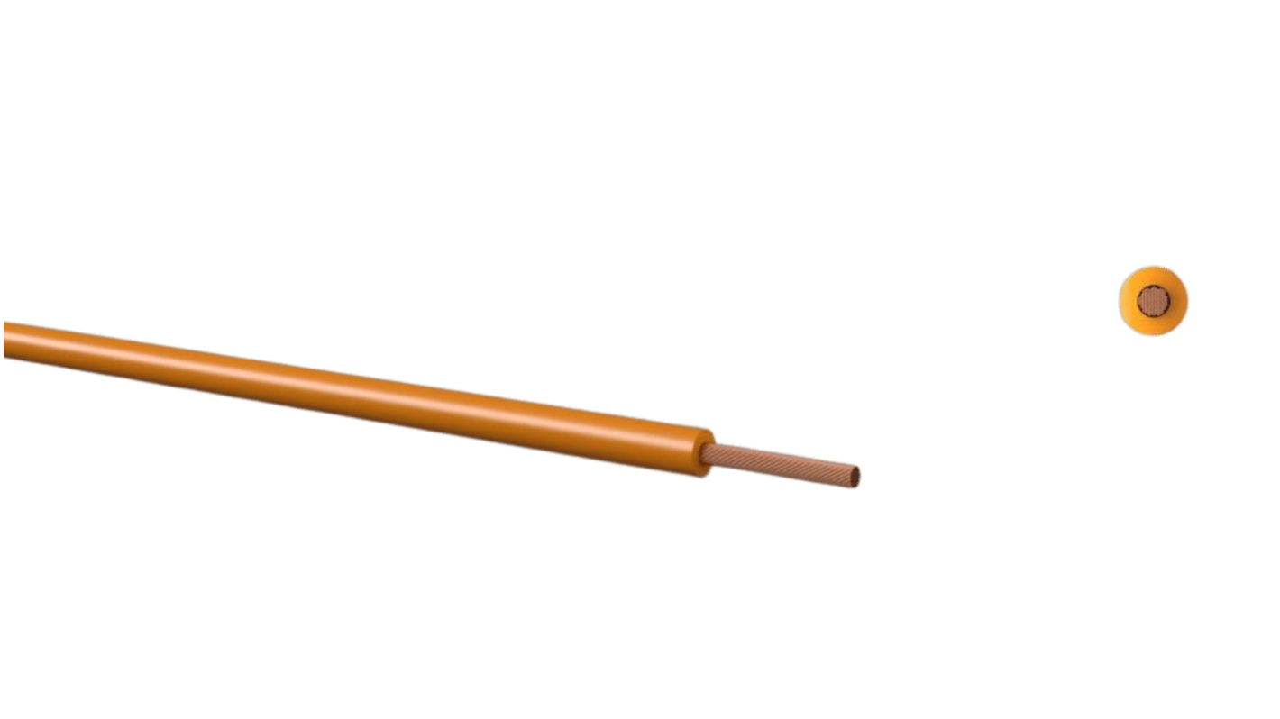 Kabeltronik 黄色设备电线, 2.5 mm², 100m长, 14AWG, PVC绝缘, 1601系列