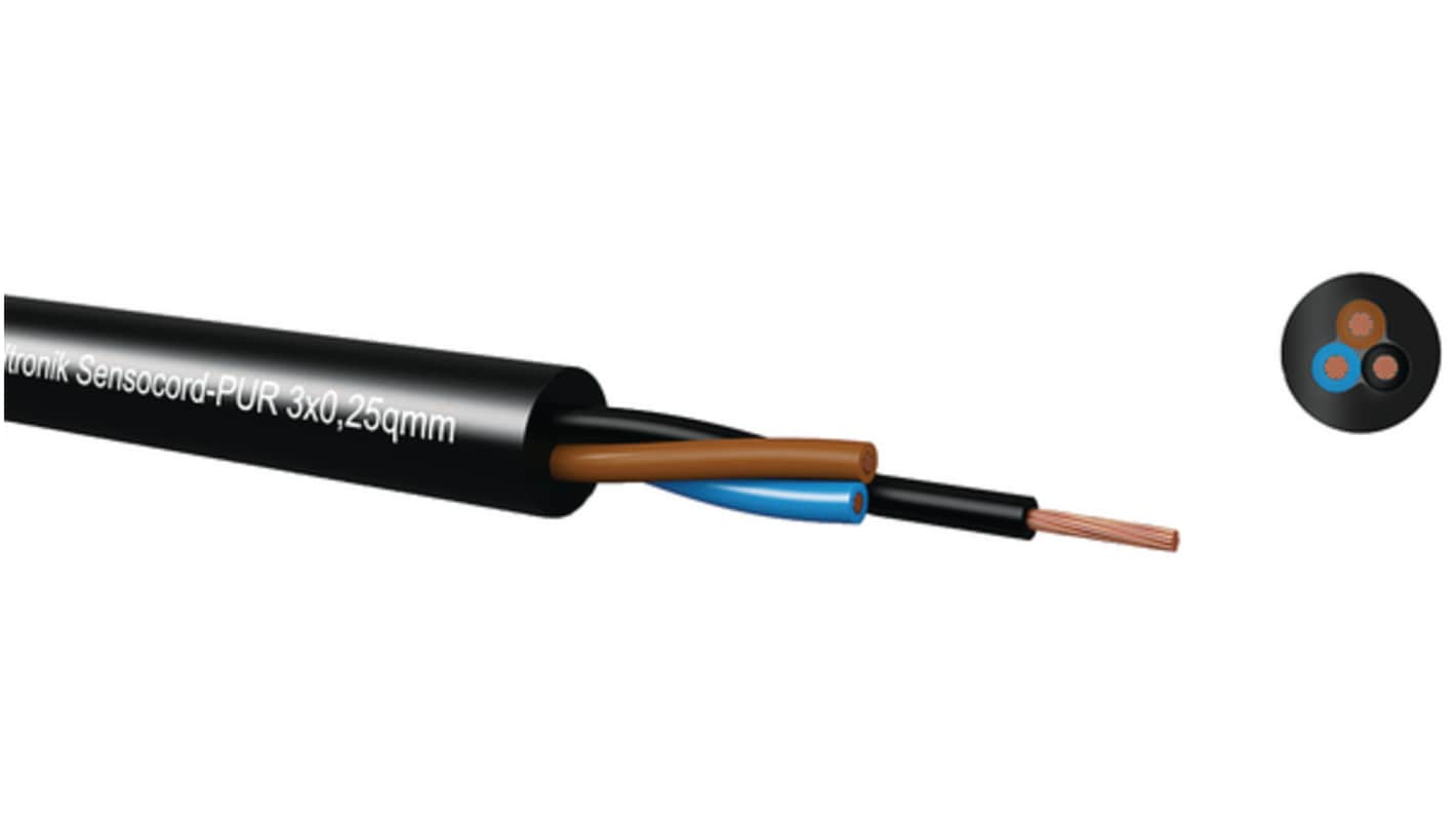Kabeltronik SENSOCORD Series Multicore Industrial Cable, 4 Cores, 0.25 mm², 23 AWG, 50m, Unshielded Shield, Multicore
