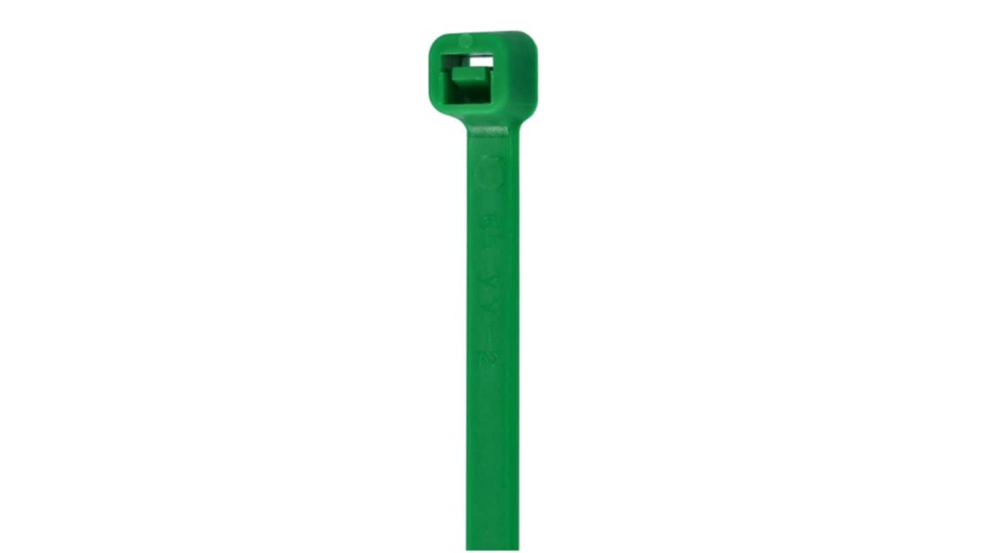 NEMIQ Cable Tie, , 200mm x 4.8 mm, Green Nylon, Pk-100units