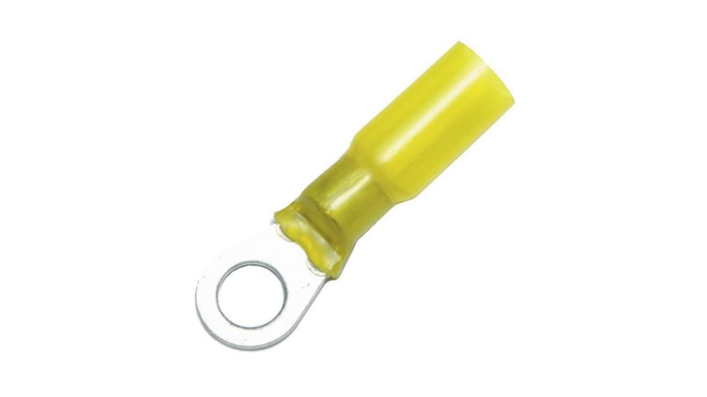 nVent RAYCHEM, KRT Insulated Ring Terminal, M6mm Stud Size, Yellow