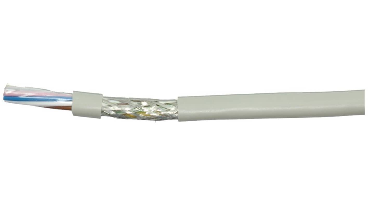Cabloswiss LI-YCY Series Multicore Industrial Cable, 2 Cores, 0.25 mm², Screened, 100m, Shielded Shield, Multicore Cable
