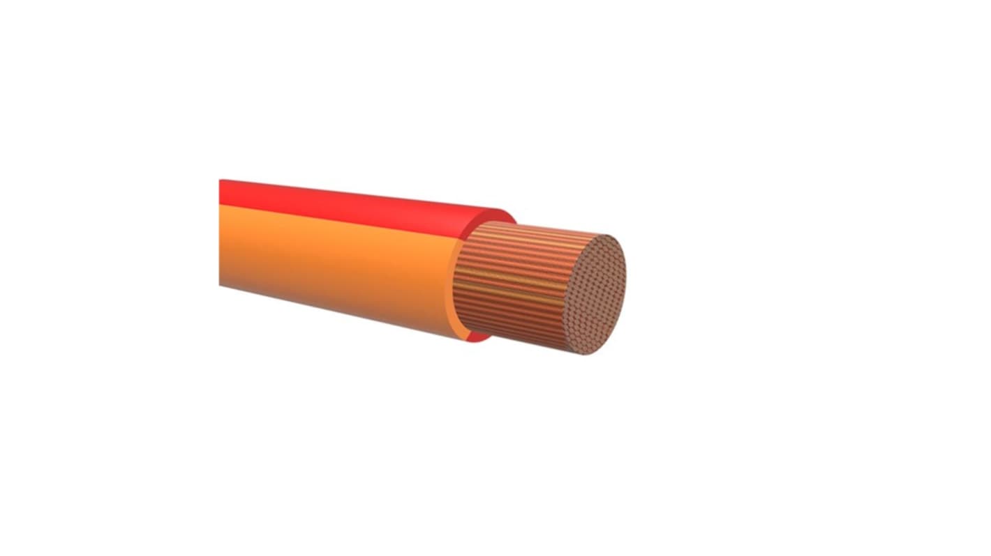 NEMIQ 50992 Series Orange/Red 0.75 mm² Hook Up Wire, 1, 100m, Polyvinylchloride Insulation, 50992-61-100