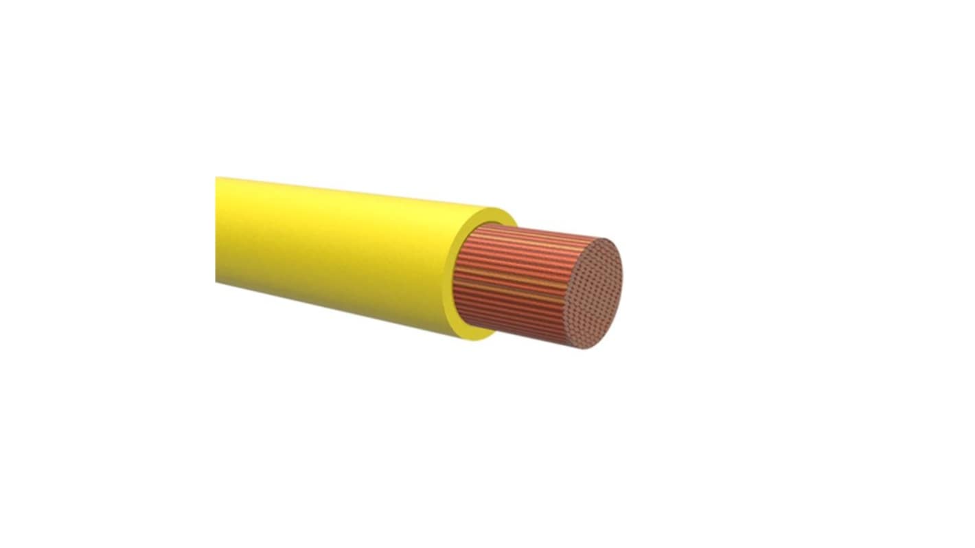NEMIQ 50666 Series Yellow 1.5 mm² Hook Up Wire, 1, 10m, PVC Insulation, 50666-10