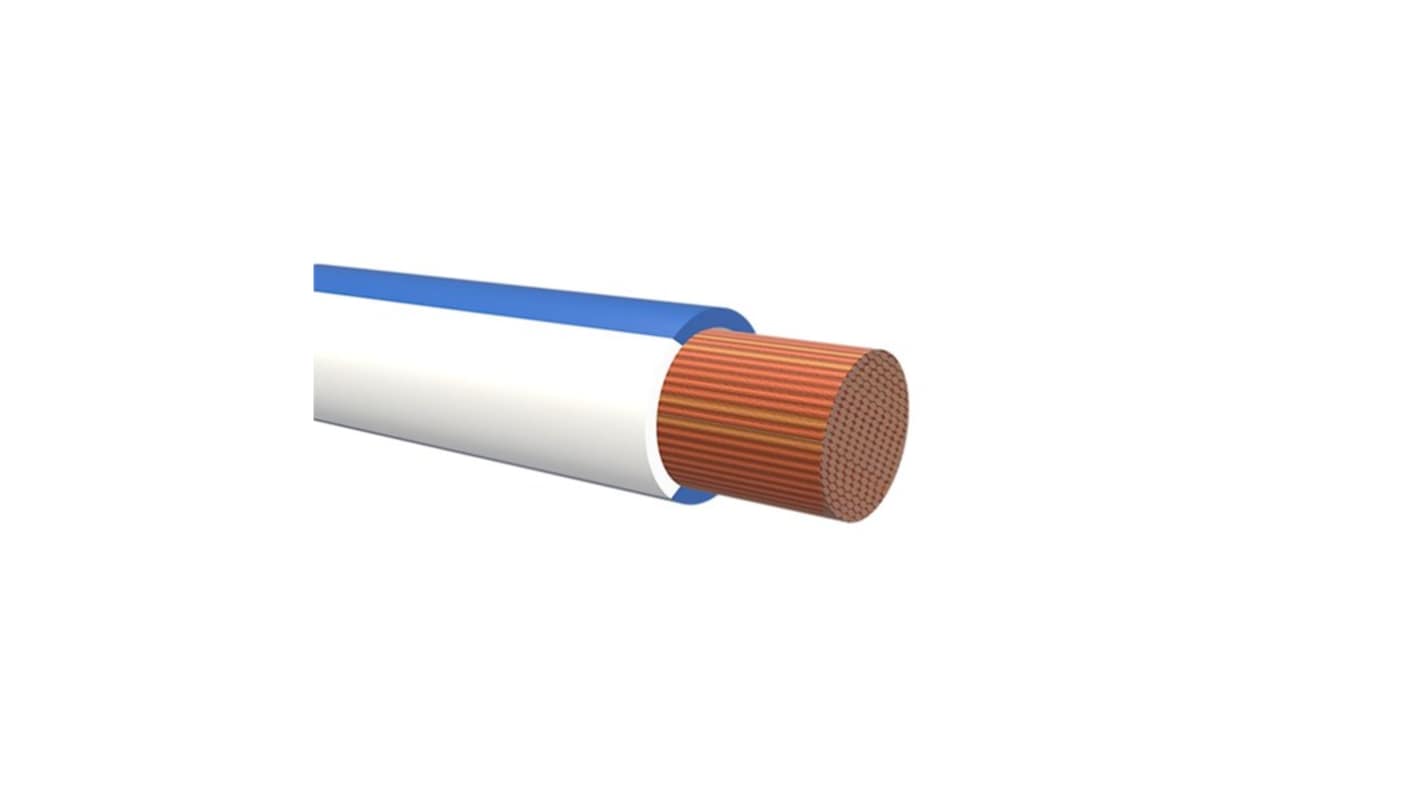NEMIQ 50995 Series Blue/White 2.5 mm² Hook Up Wire, 1, 100m, Polyvinylchloride Insulation, 50995-18-100