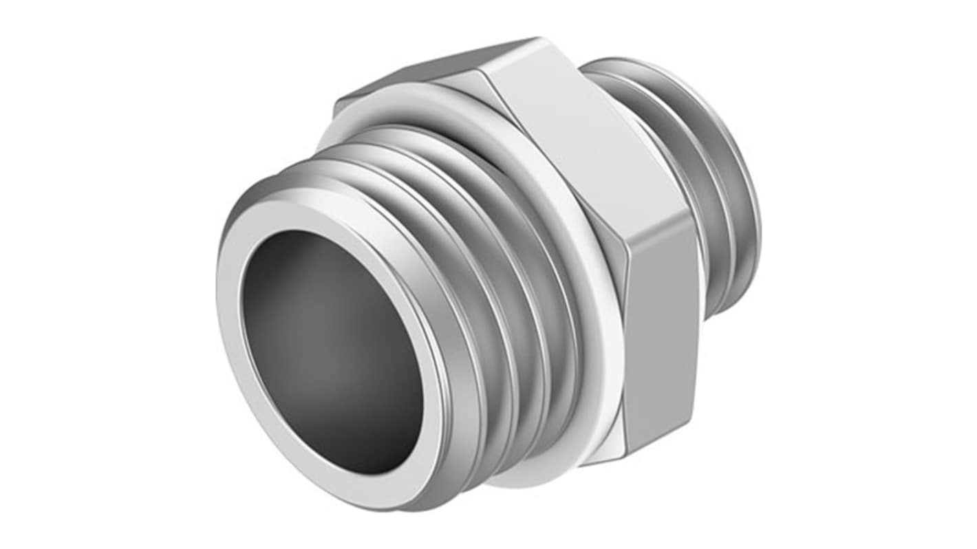 Festo NPFC-DS Series Nipple, G 3/8 to G 1/4, Threaded Connection Style, NPFC-DS-G14-G38-M