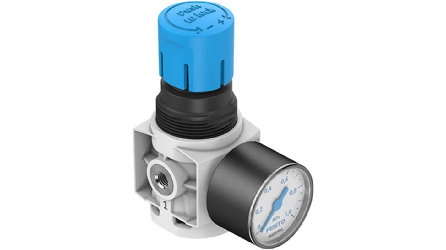 Festo M5 Regulator -, 5 mm, 10bar max. input, MS2-LR-M5-D6-AR-MPA-F1A-B