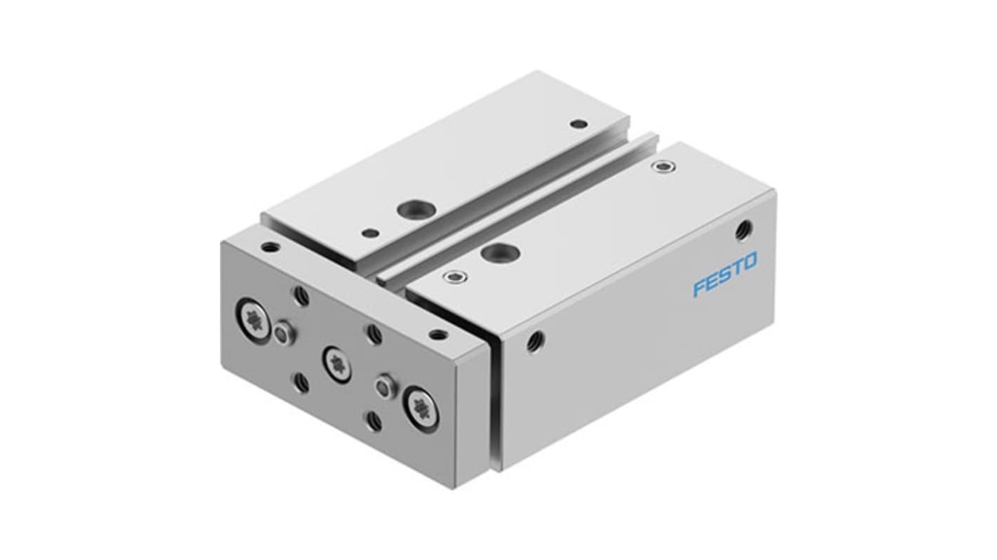 Festo Pneumatic Guided Cylinder - DFM-16-20-B-PPV-A-GF, 16mm Bore, 20mm Stroke, DFM Series, Double Acting