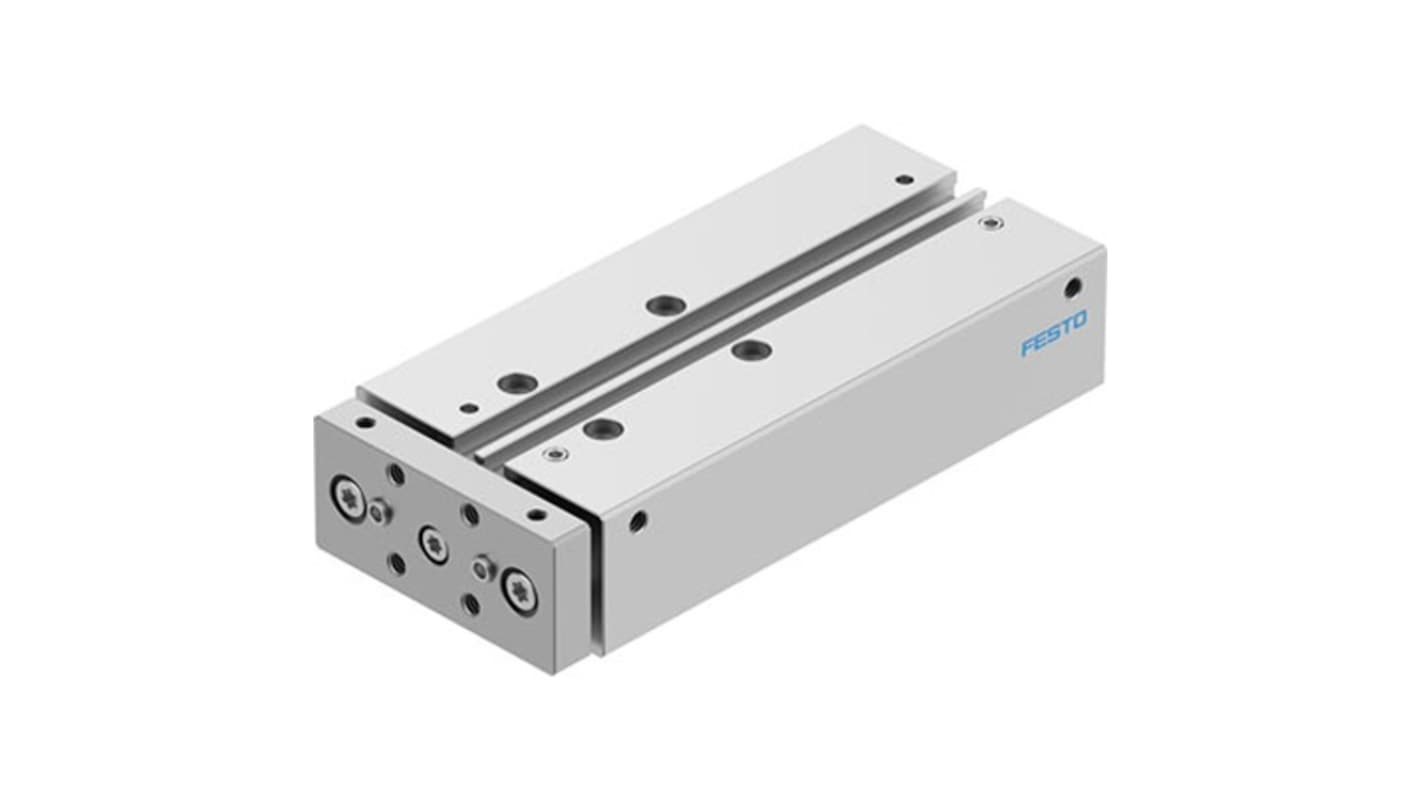 Festo Pneumatic Guided Cylinder - DFM-16-80-B-PPV-A-GF, 16mm Bore, 80mm Stroke, DFM Series, Double Acting
