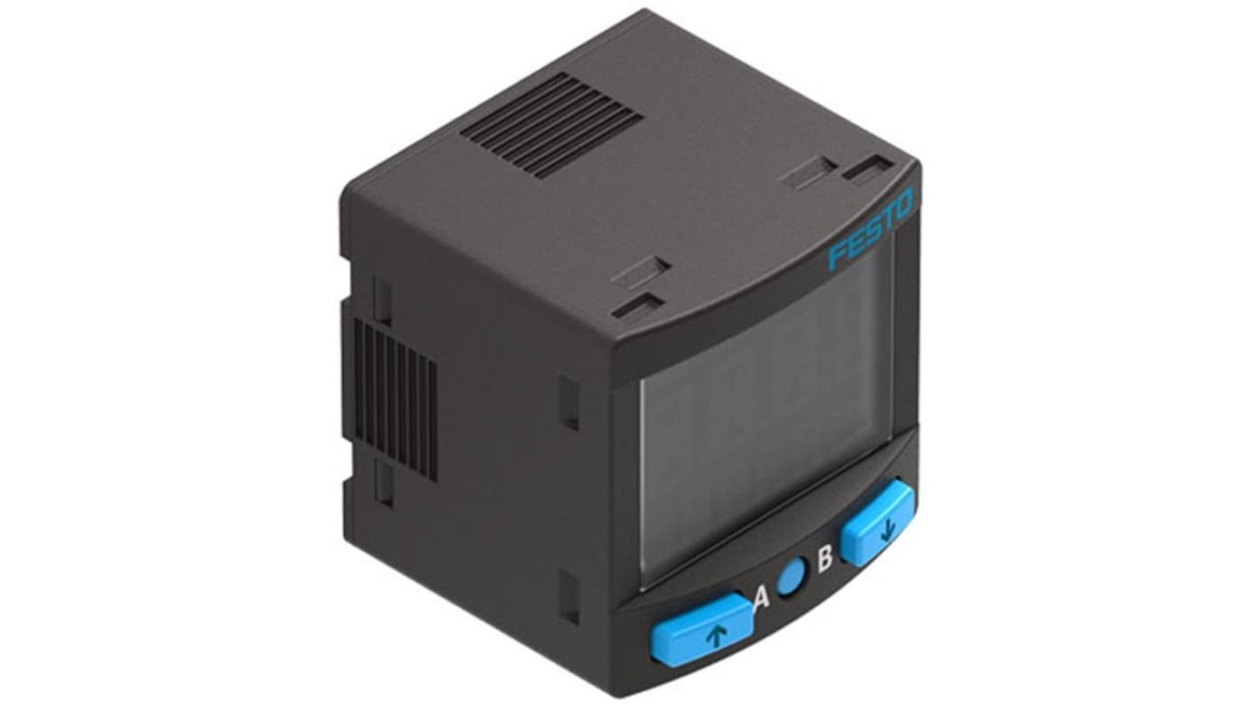 Festo SPAN Series Pressure Sensor, -1bar Min, 10bar Max, 2NPN Output, Relative Reading