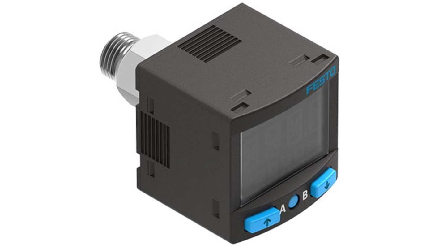 Festo SPAN Series Pressure Sensor, -1bar Min, 1bar Max, PNP/NPN Output, Relative Reading