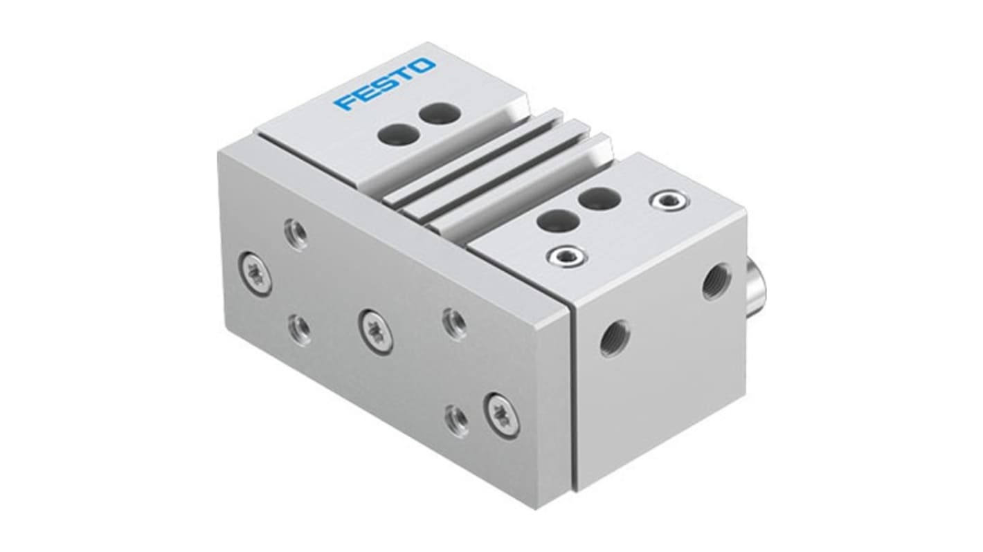 Festo Pneumatic Guided Cylinder - DFM-63-25-P-A-GF-F1A, 63mm Bore, 25mm Stroke, DFM Series, Double Acting