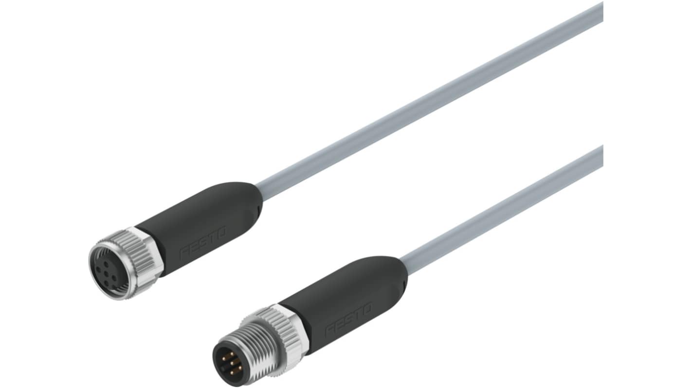 Kabel do siłownika/czujnika ze złączem Złącze M12 liczba rdzeni 5 długość 5m Rodzaj A Męskie Złącze B Złącze M12