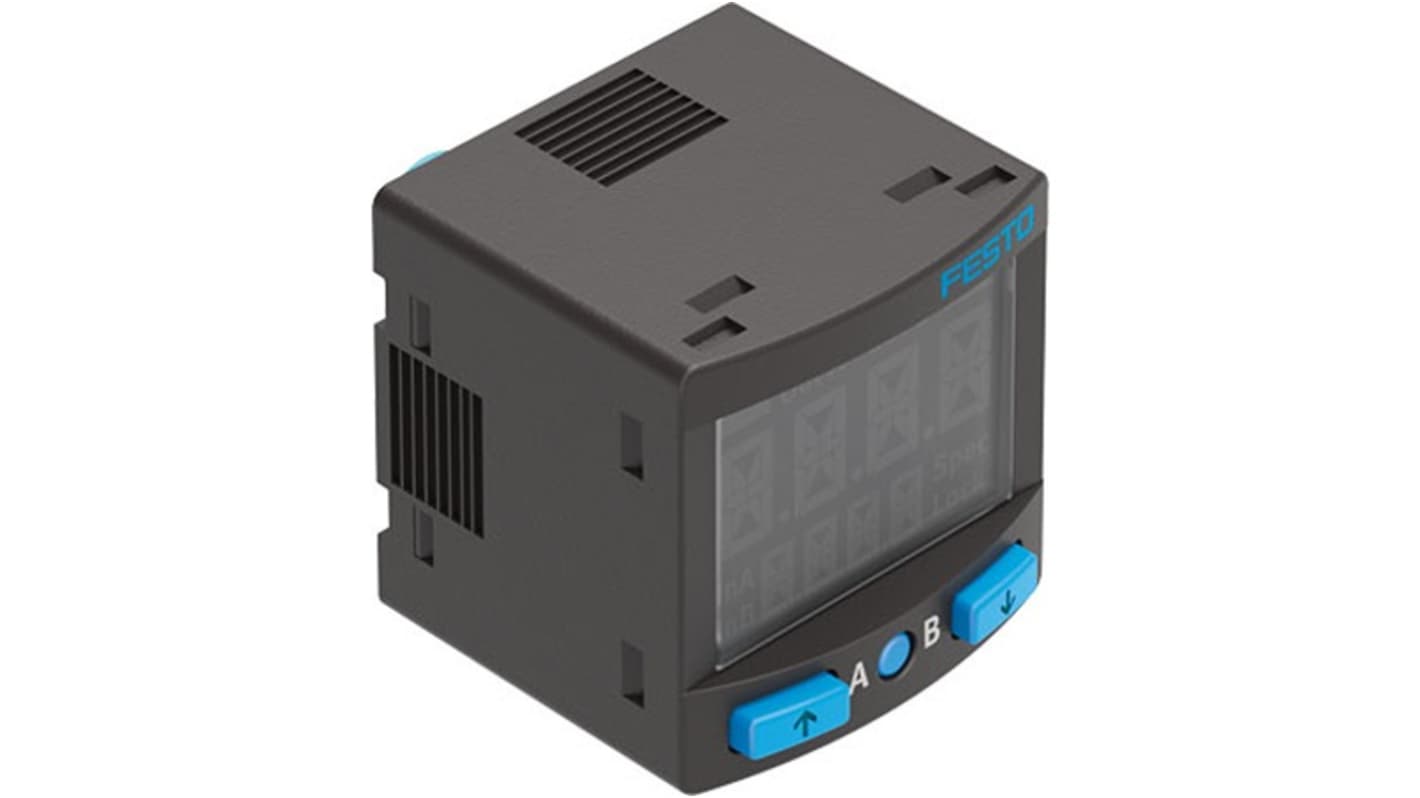 Festo SPAN Series Pressure Sensor, -1bar Min, 10bar Max, 2NPN Output, Relative Reading