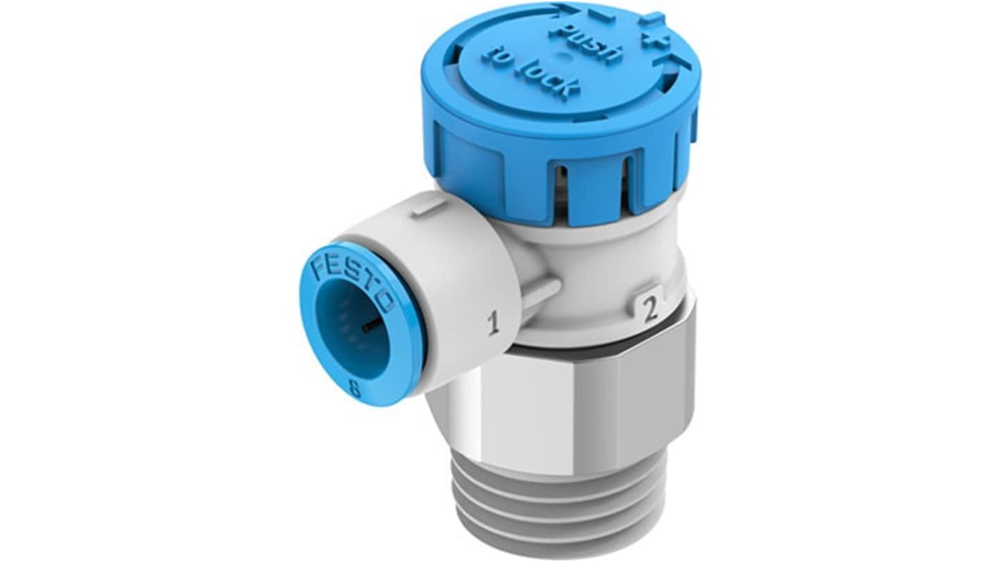 Festo Manual Pneumatic Relay Pneumatic Manual Control Valve VFOE Series, R 3/8, 3/8in, VFOE-LE-T-R38-Q8-F1A