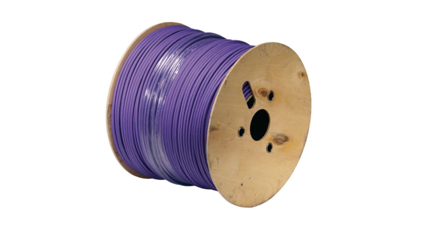 HellermannTytonCA, 500m Cat6a, Purple, F/FTP Shielded LSFRZH Sheath