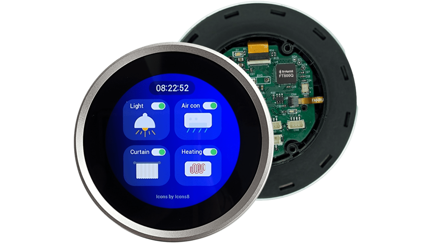 Bridgetek IDM2040-21R TFT TFT LCD Display / Touch Screen, 2.1in, 480 x 480pixels