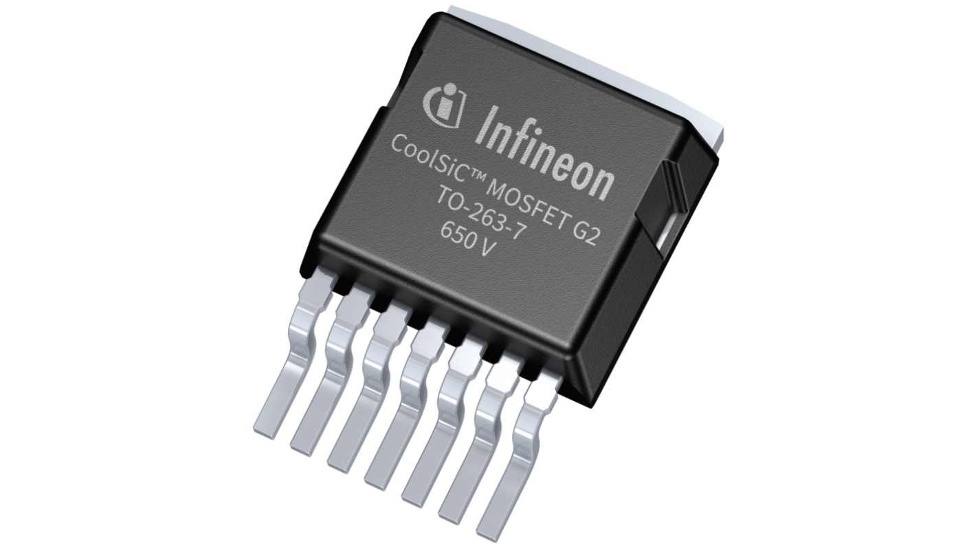 Infineon IMBG65 SiC N-Channel MOSFET, 58 A, 650 V, 7-Pin PG-TO263-7 IMBG65R033M2H