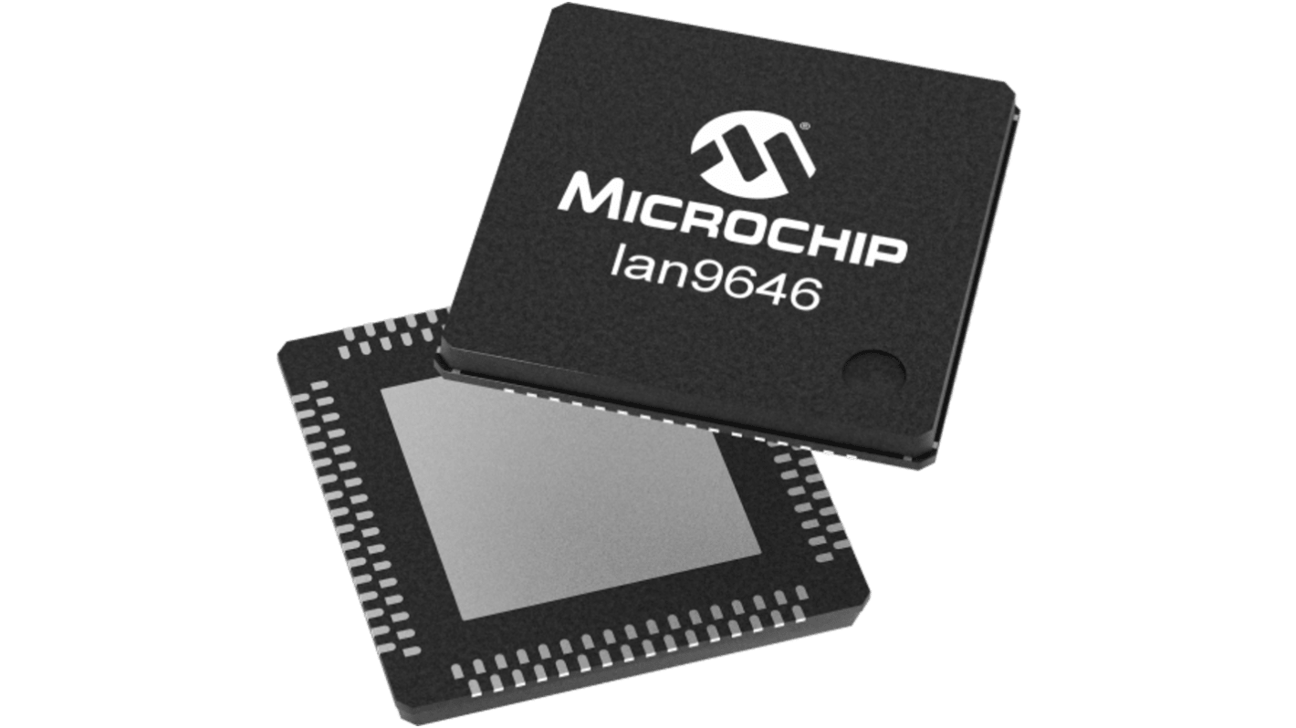 Switch Ethernet CI, LAN9646-I/MXX, I2C, MII, RGMII, RMII, SGMII, 1000Mbps, VQFN, 132-Pines, 3,3 V