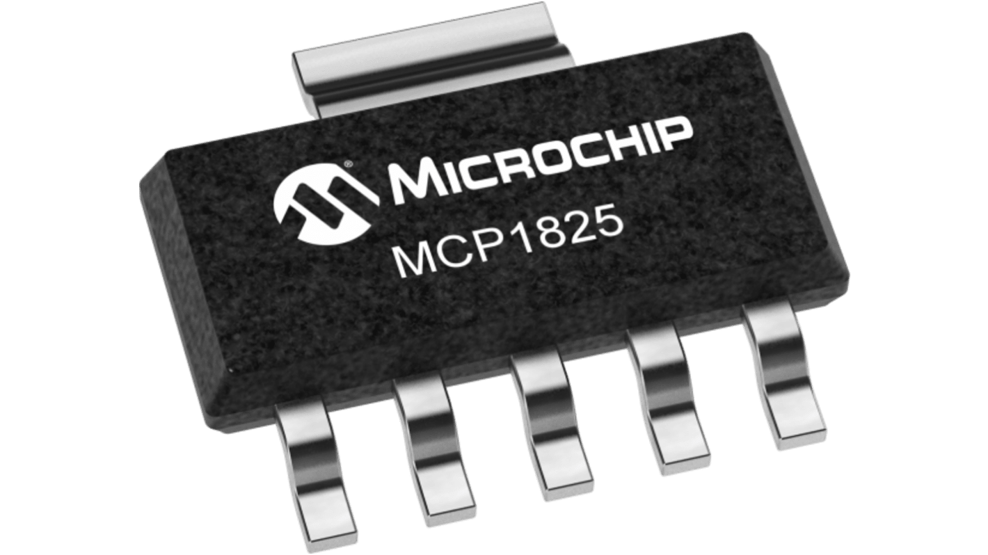 Microchip MCP1825T-3302E/DC, Dual Low Dropout Voltage, LOD Voltage Regulator 500mA, 5 V 5-Pin, SOT-223