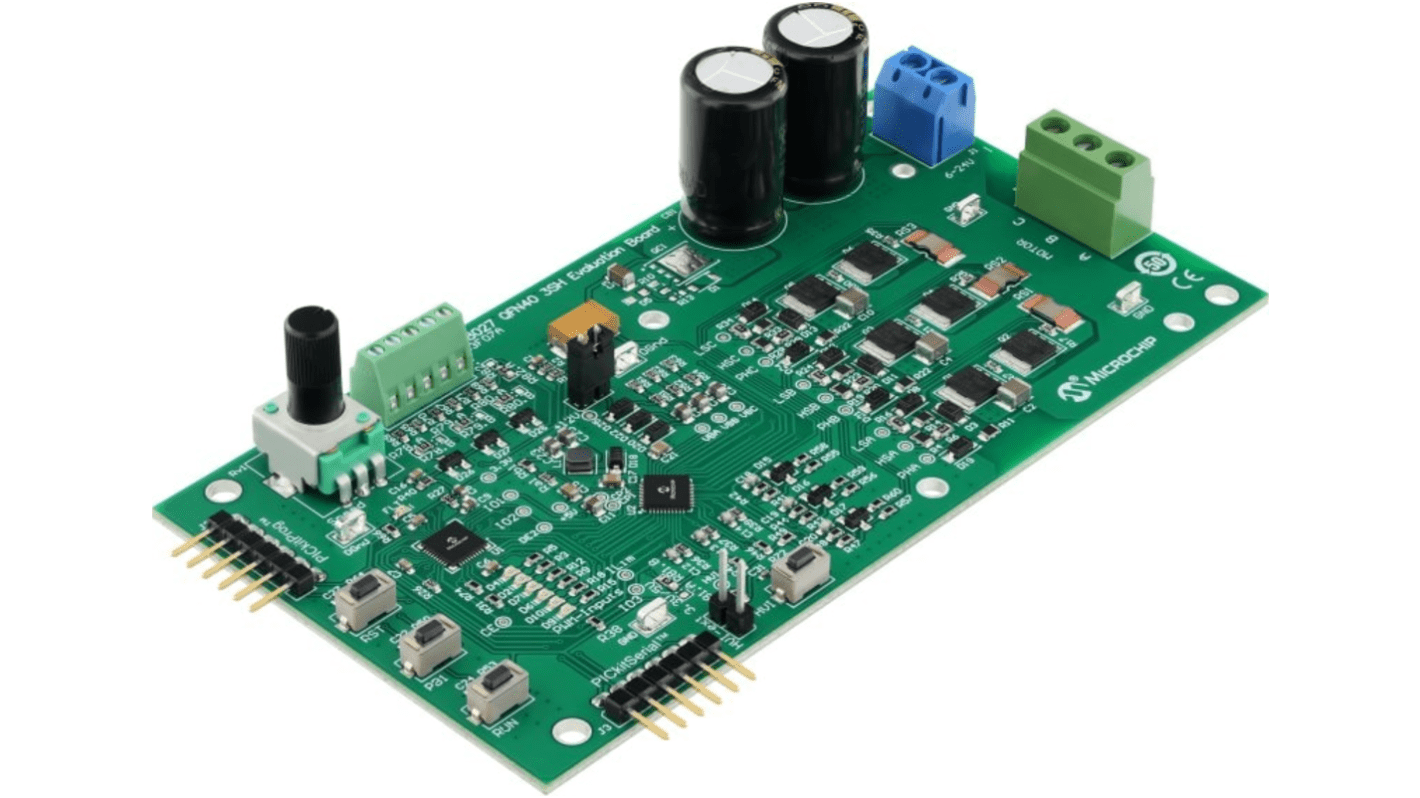 Microchip 电机驱动器板 电机驱动器板, 评估测试板, Evaluation Board芯片, 用于BLDC 电动机驱动器