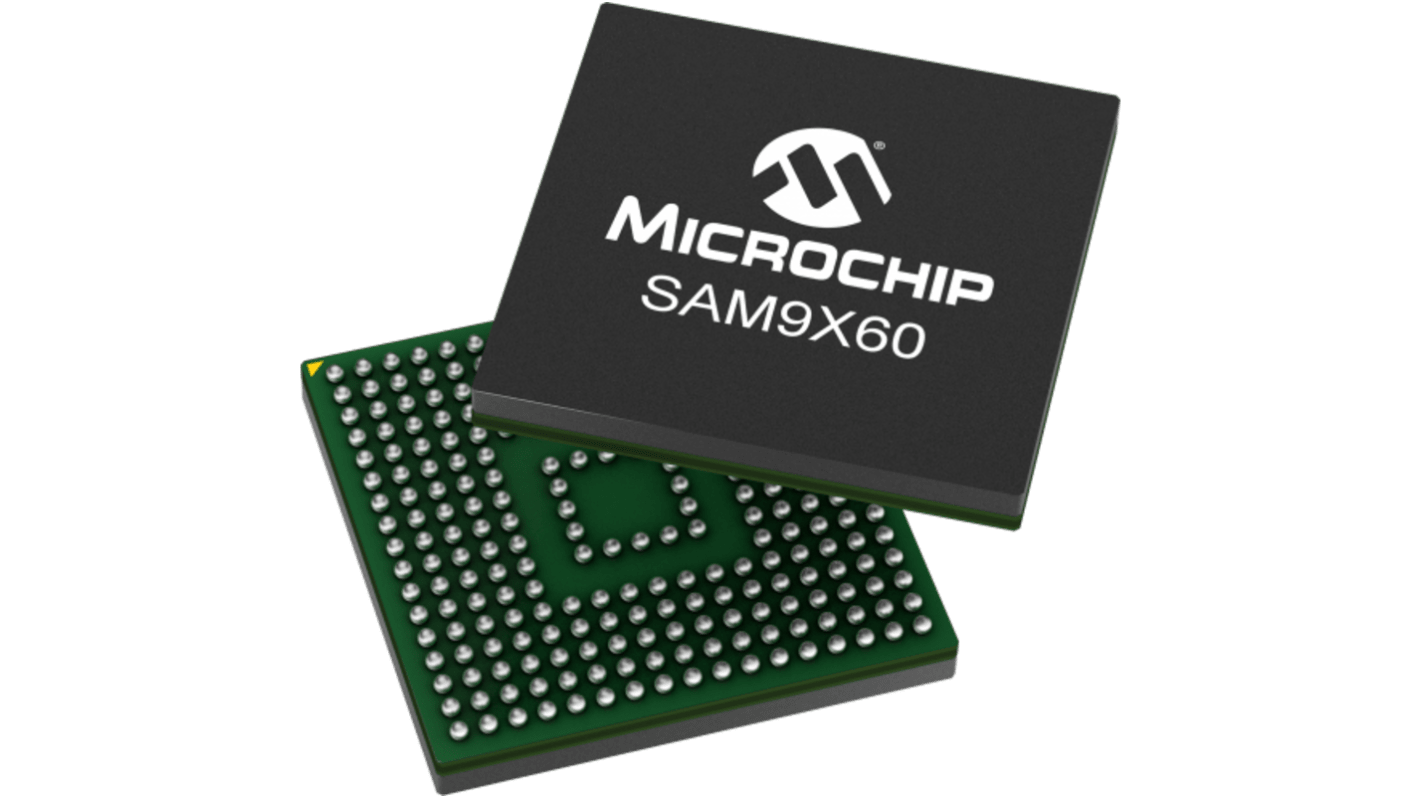 Microchip, 32bit 32 bit MPU, ARM926 Microcontroller, 600MHz, 64 kbit SRAM, 228-Pin TFBGA