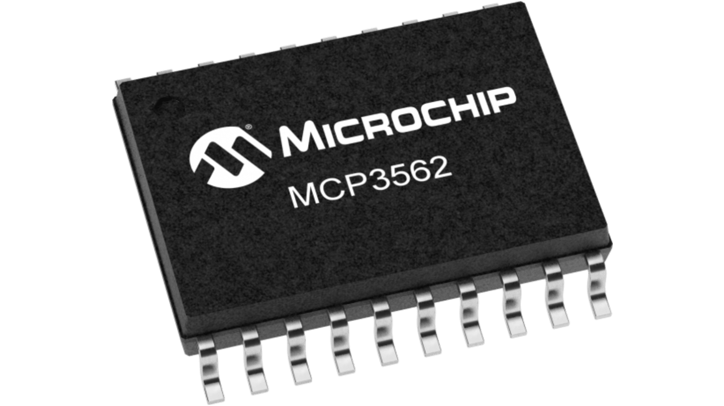 Microchip Sigma-Delta模数转换器, 24 位, 2个ADC, 153.6ksps, 20针