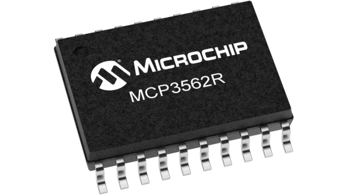 Microchip Sigma-Delta模数转换器, 24 位, 2个ADC, 153.6ksps, 20针