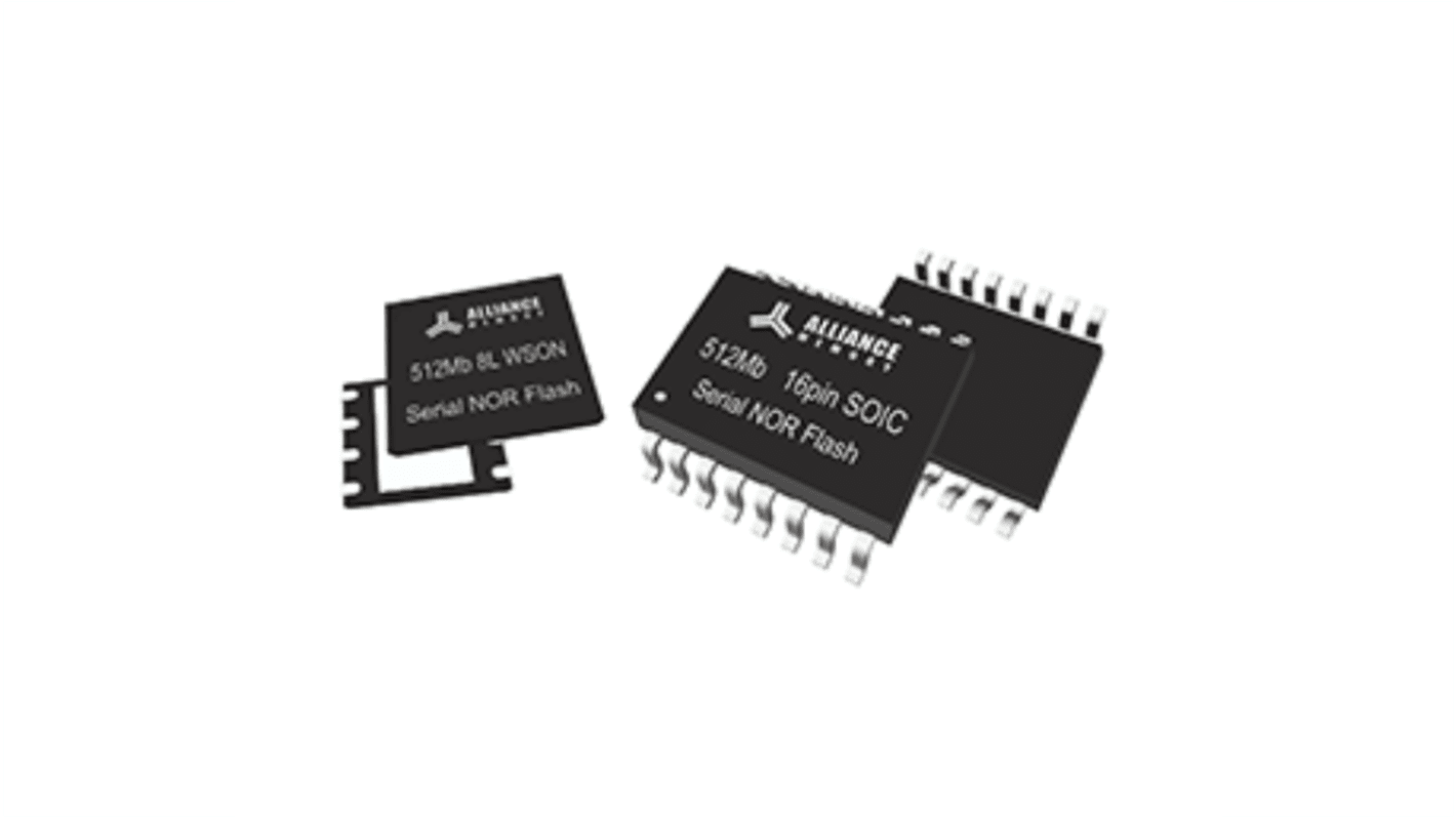Alliance Memory NOR 128Mbit Serial Flash Memory 8-Pin SOP, AS25F3128MQ-6SIN