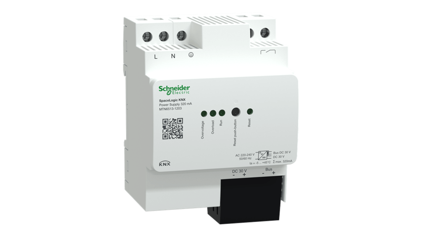 Schneider Electric KNX DIN Rail Power Supply, 264V ac Input, 30V dc Output, 320mA Output, 1.8W