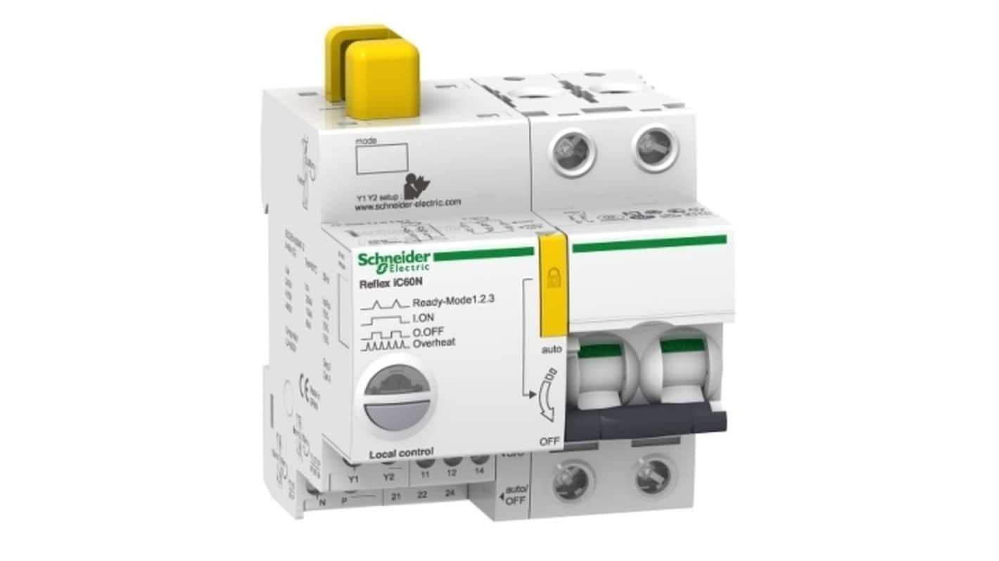 Schneider Electric B型MCB, 2极, 10kA分断, 40A, 230VAC, 48VDC, A9C61系列