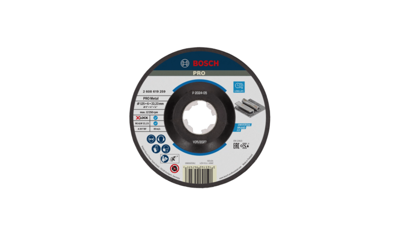 Disco abrasivo in Ossido di alluminio XLOCK Bosch, Ø 125mm