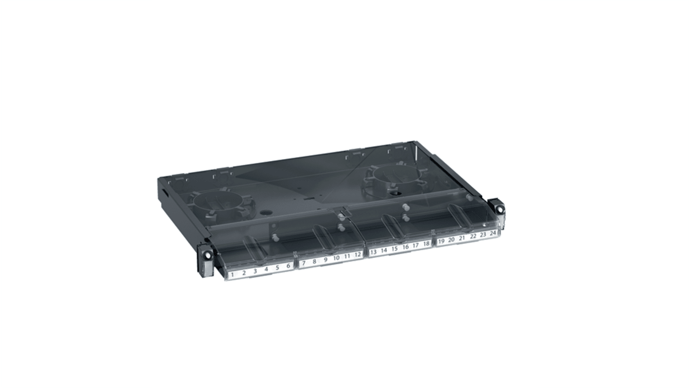 Patch panel per fibra ottica, Schneider Electric, 48 porte, 1U, Scorrevole