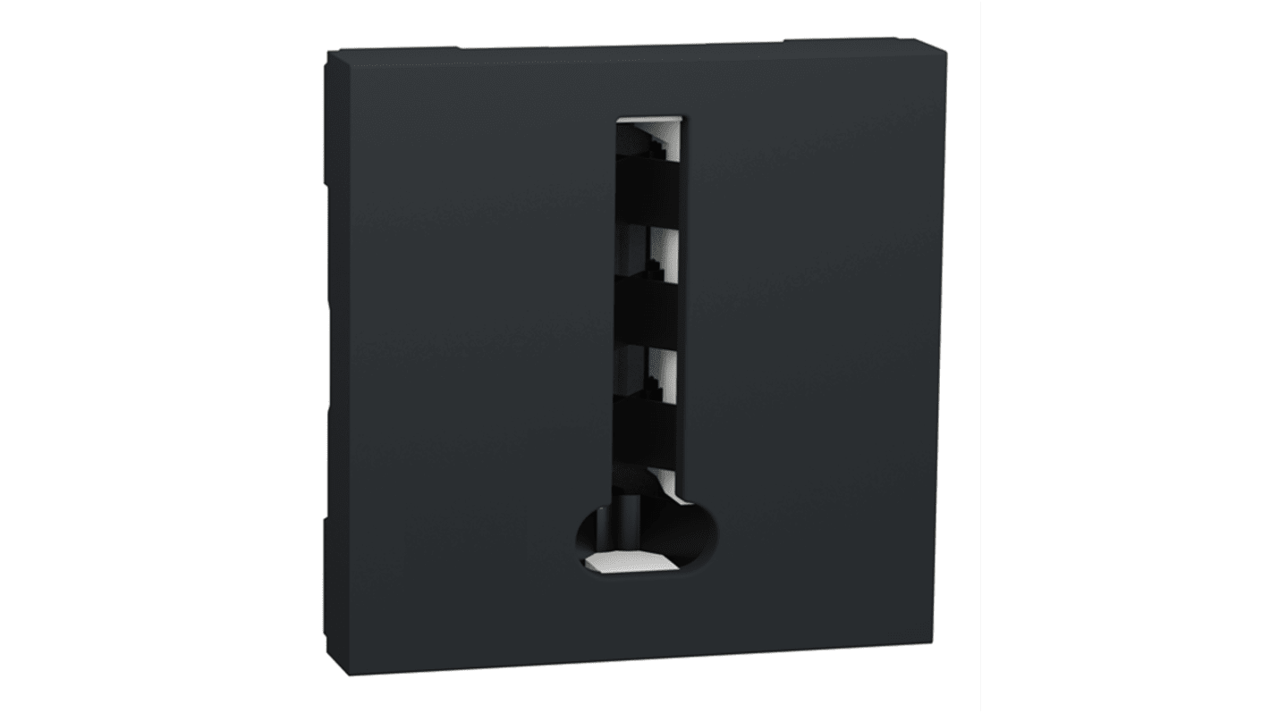 Schneider Electric Black Telephone Socket 1-way