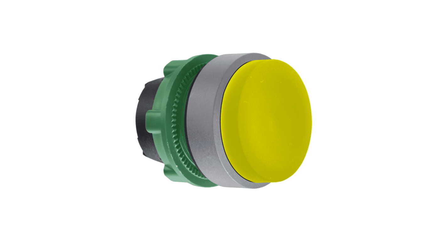 Schneider Electric ZB5A Series Yellow Push Push Push Button Head, 22mm Cutout, IP66, IP67